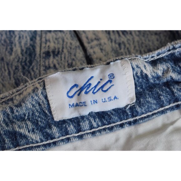 Vintage 90s High Waisted Acid Wash Tapered Jeans by CHIC | 26‎ waist - Picture 8 of 10